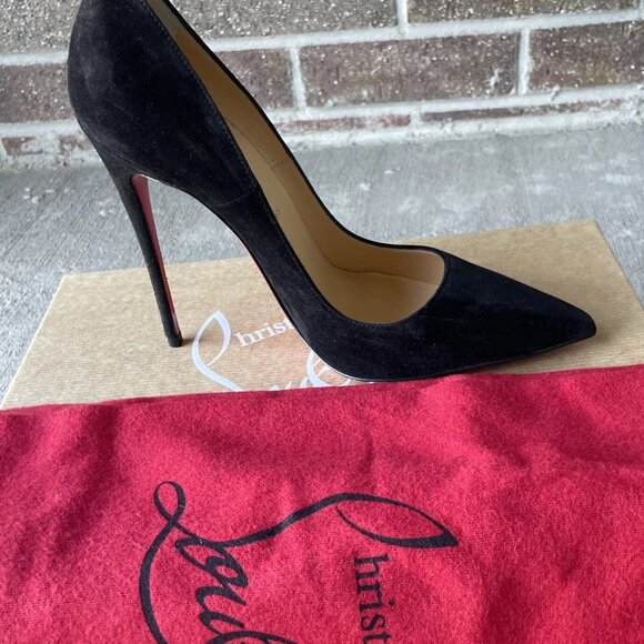 Christian Louboutin So Kate 120 Black Suede Pointed-Toe Pump - Picture 9 of 13